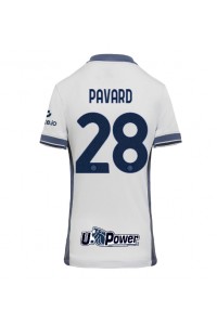 Inter Milan Benjamin Pavard #28 Fotballdrakt Borte Klær Dame 2024-25 Korte ermer